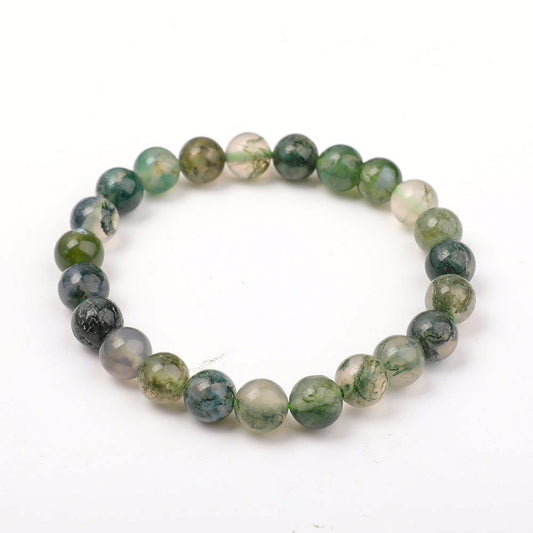 8mm Moss Agate Bracelet