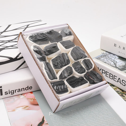 Brazil Acicular Black Tourmaline Specimen Collection Box