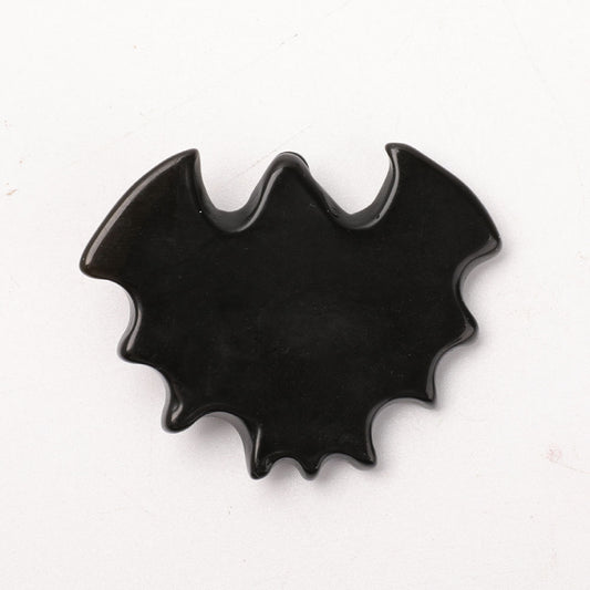 DISCOUNT Black Obsidian Bat Carvings For Halloween