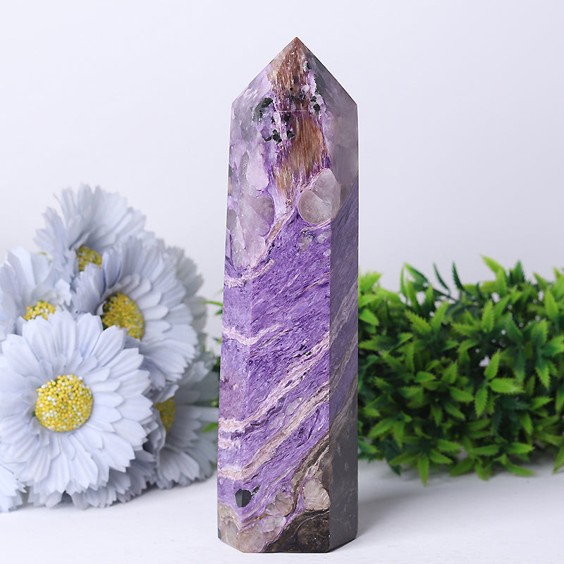 3.0"-8.0" Charoite Tower