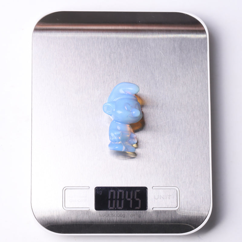 2" Blue Opalite Smurfs Crystal Carvings