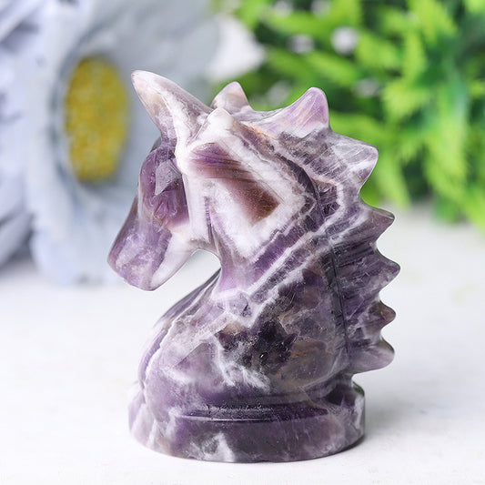 2.3" Dream Amethyst Unicorn Crystal Carvings