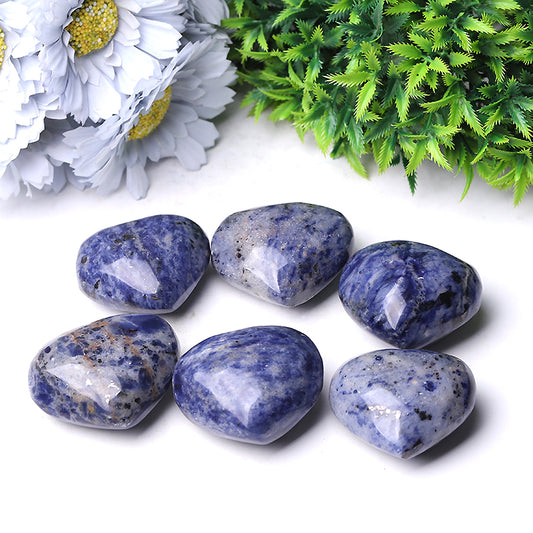 2" Sodalite Heart Crystal Carvings