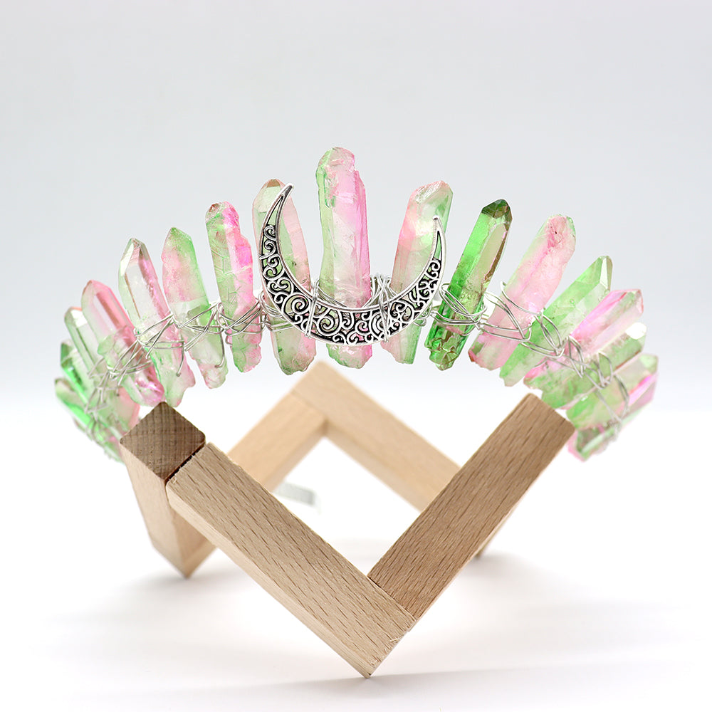 The Rainbow Aura Quartz Witch Angel Crystal Crown