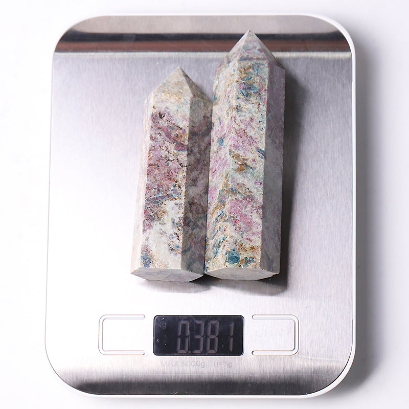 2.5"-4.5" Ruby in Kyanite Crystal Tower