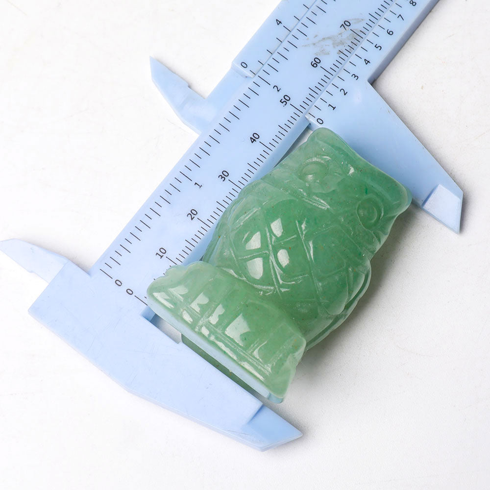 2.0" Aventurine Owl Figurine Crystal Carvings