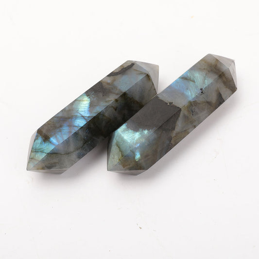 Set of 2 Labradorite Double Terminated Points