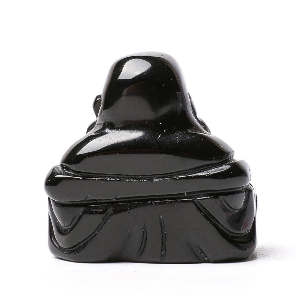 1.5" Black Obsidian Buddha Crystal Carvings