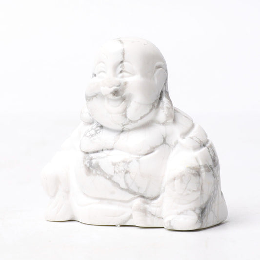 1.5" Howlite Buddha Crystal Carvings