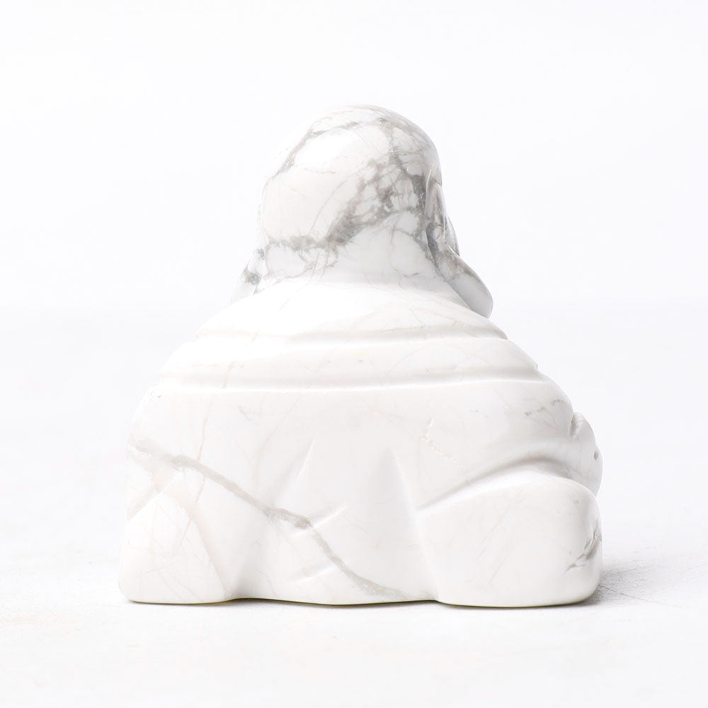 1.5" Howlite Buddha Crystal Carvings