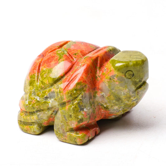 1.5" Unakite Crystal Carving Turtle