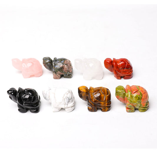 1.5" Crystal Carving Turtles