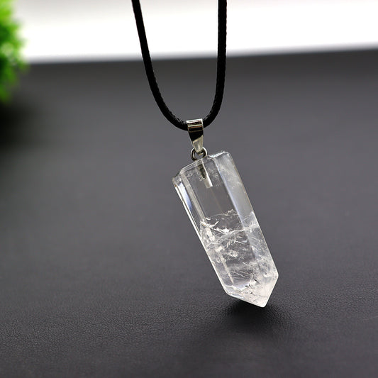 Clear Meaningful Quartz Mini Crystal Healing Pendant