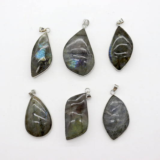 Crystal Gemstone Healing Crystal Labradorite stone Pendent