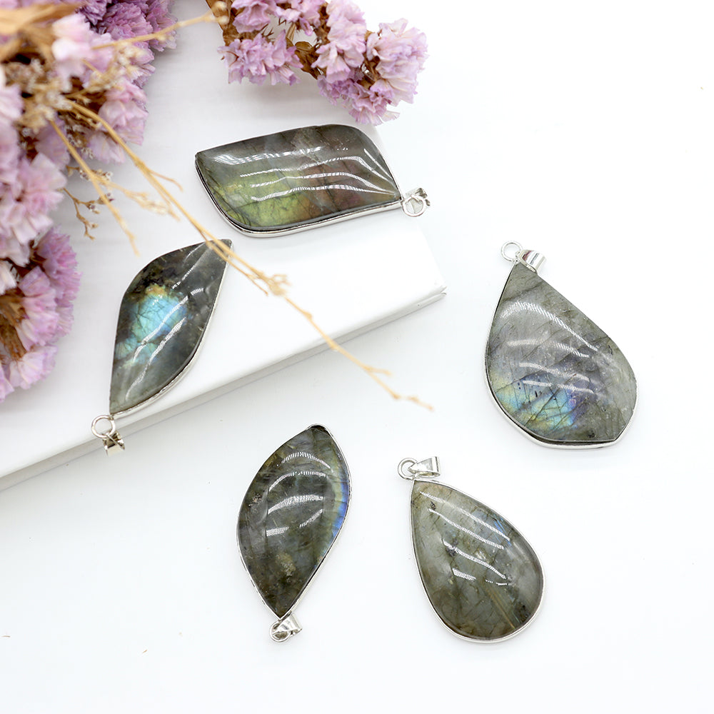 Crystal Gemstone Healing Crystal Labradorite stone Pendent