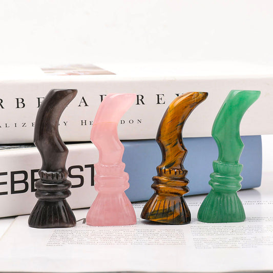 Wizard's Magic Broom Carvings for Halloween