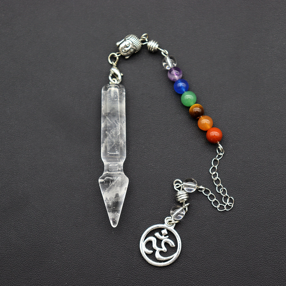 7 Chakra Healing Crystal Dowsing Pendulum Reiki Balance Meditation Jewelry
