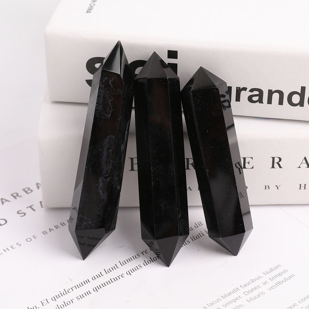 Black Obsidian Double Terminated Points