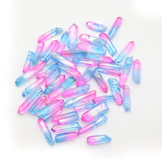 0.5kg Pink and Blue Aura Quartz Angel Crystal Points