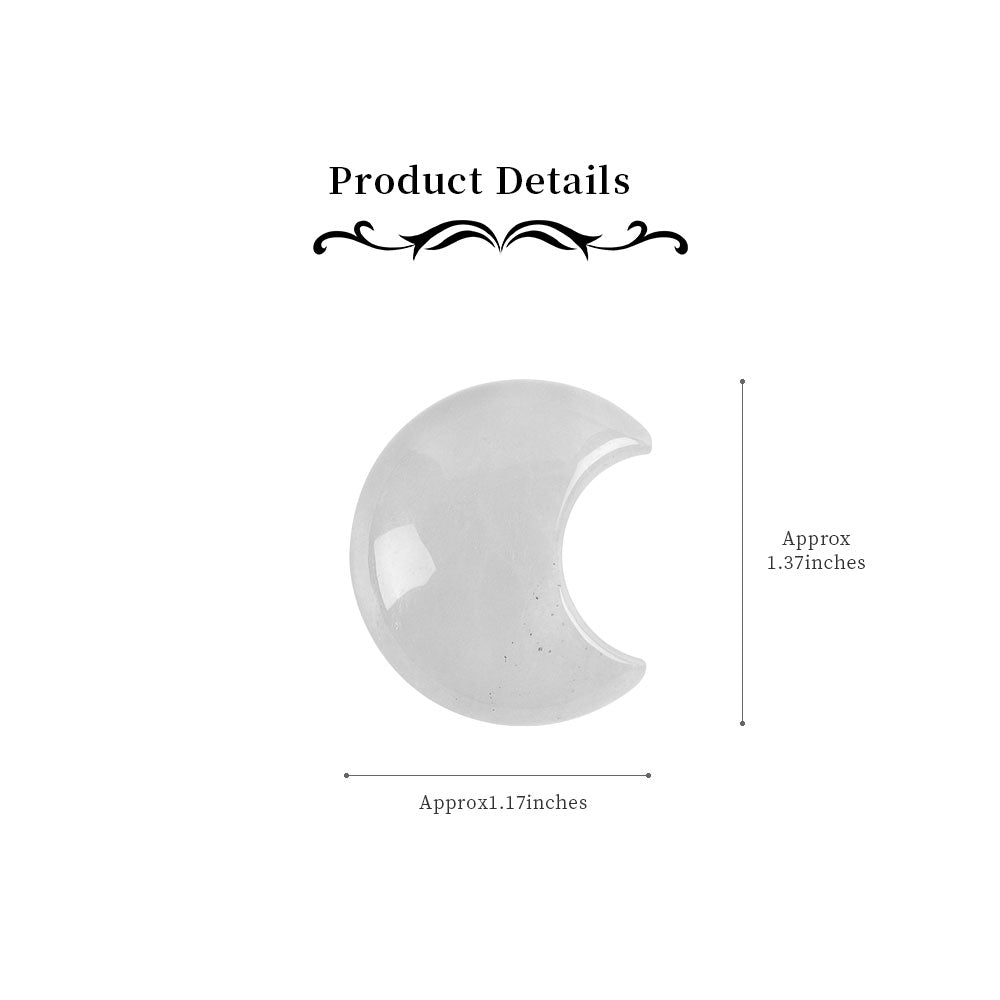 Mini Natural Rose Quartz Crystal Moon Shape Palm Stones