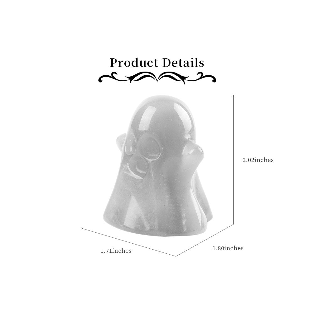 2" Hand Carved Lavikite Ghost for Halloween Decoration