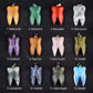 1.2" Mixed Crystal Tooth Shape Pendant Bulk Wholesale