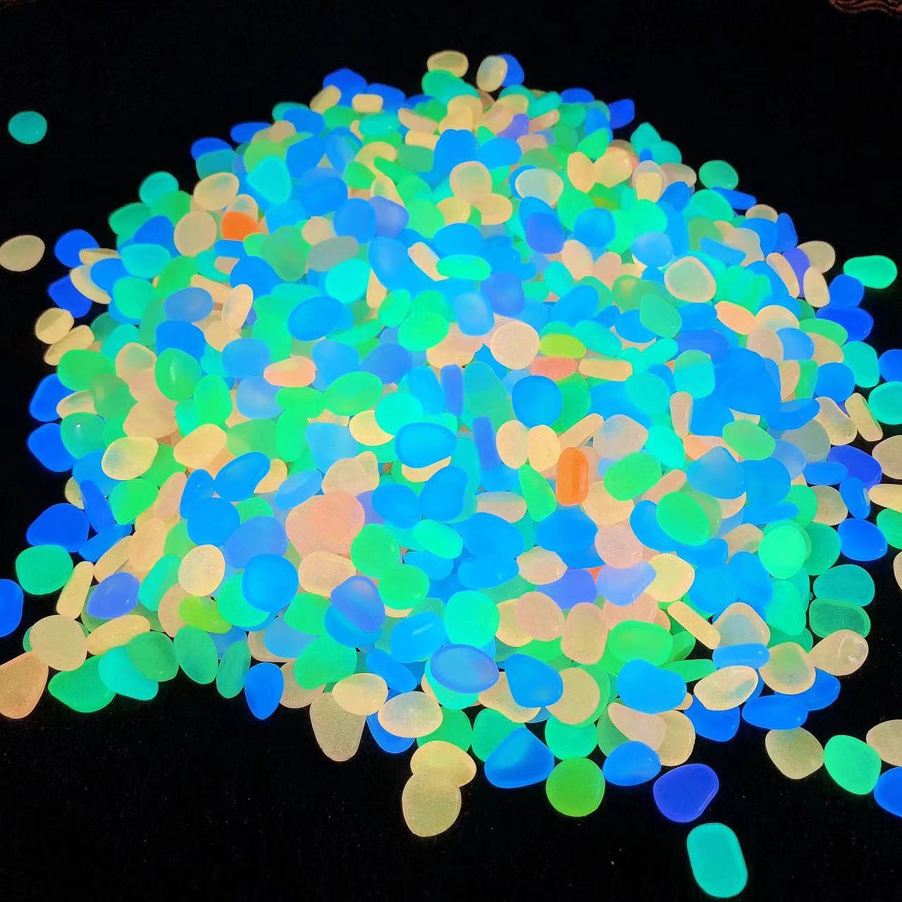 3-10mm Glow In the Dark Luminous Stone Rocks for Garden Aquariums Decoration Crystal Healing Bulk Wholesale