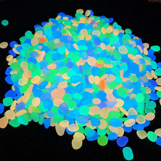 3-10mm Glow In the Dark Luminous Stone Rocks for Garden Aquariums Decoration Crystal Healing Bulk Wholesale