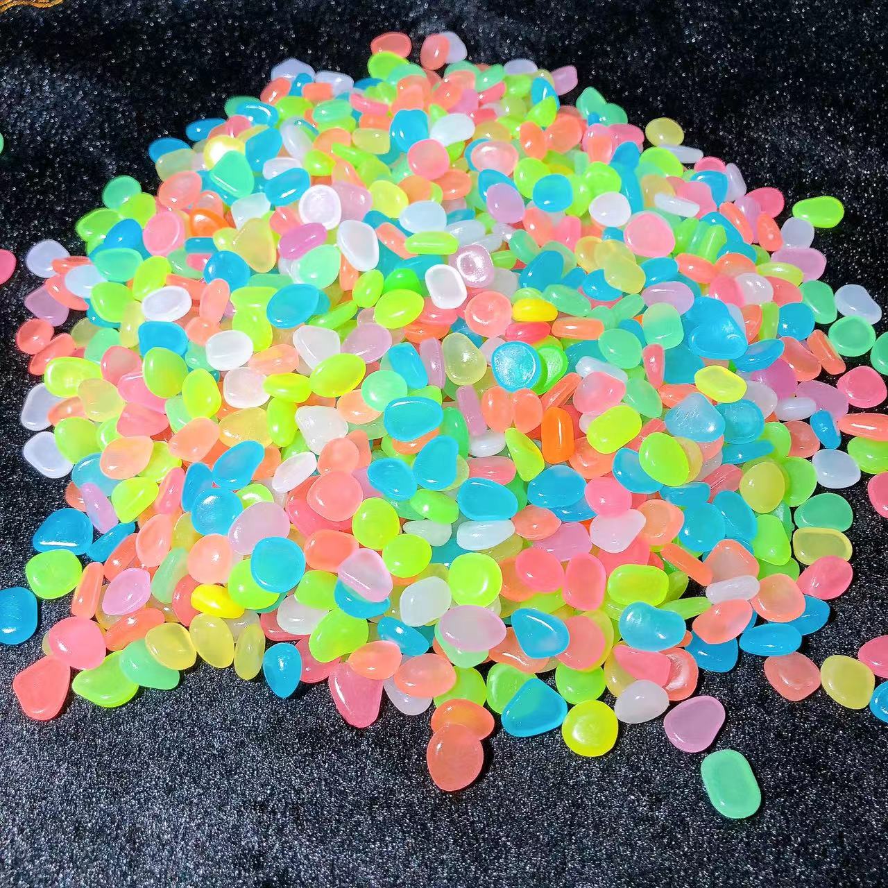 3-10mm Glow In the Dark Luminous Stone Rocks for Garden Aquariums Decoration Crystal Healing Bulk Wholesale