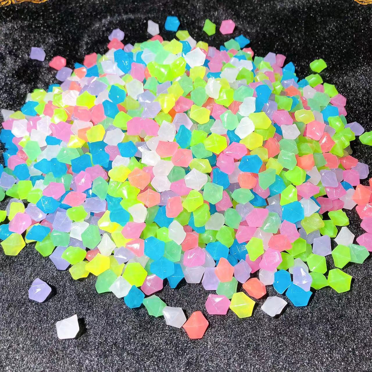 3-10mm Glow In the Dark Luminous Stone Rocks for Garden Aquariums Decoration Crystal Healing Bulk Wholesale