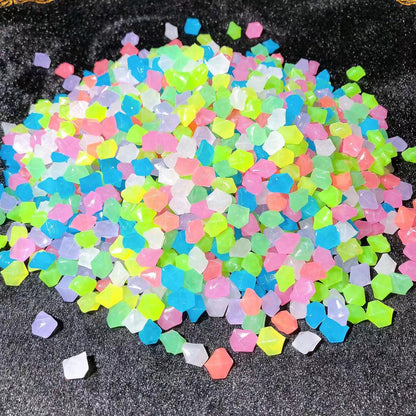 3-10mm Glow In the Dark Luminous Stone Rocks for Garden Aquariums Decoration Crystal Healing Bulk Wholesale