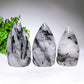 3.2"-4.2" Black Tourmaline In Quartz Free Form Crystal Healing Bulk Wholesale