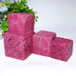 1.3"-2.4" UV Reactive Honeycomb Calcite Cube Carvings Bulk Wholesale