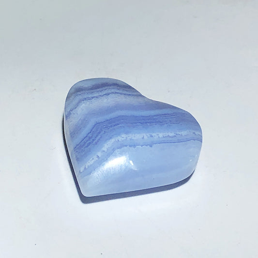 1.0"-1.3" Blue Lace Agate Heart Carvings Bulk Wholesale