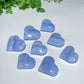 1.0"-1.3" Blue Lace Agate Heart Carvings Crystal Healing Bulk Wholesale