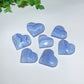 1.0"-1.3" Blue Lace Agate Heart Carvings Crystal Healing Bulk Wholesale