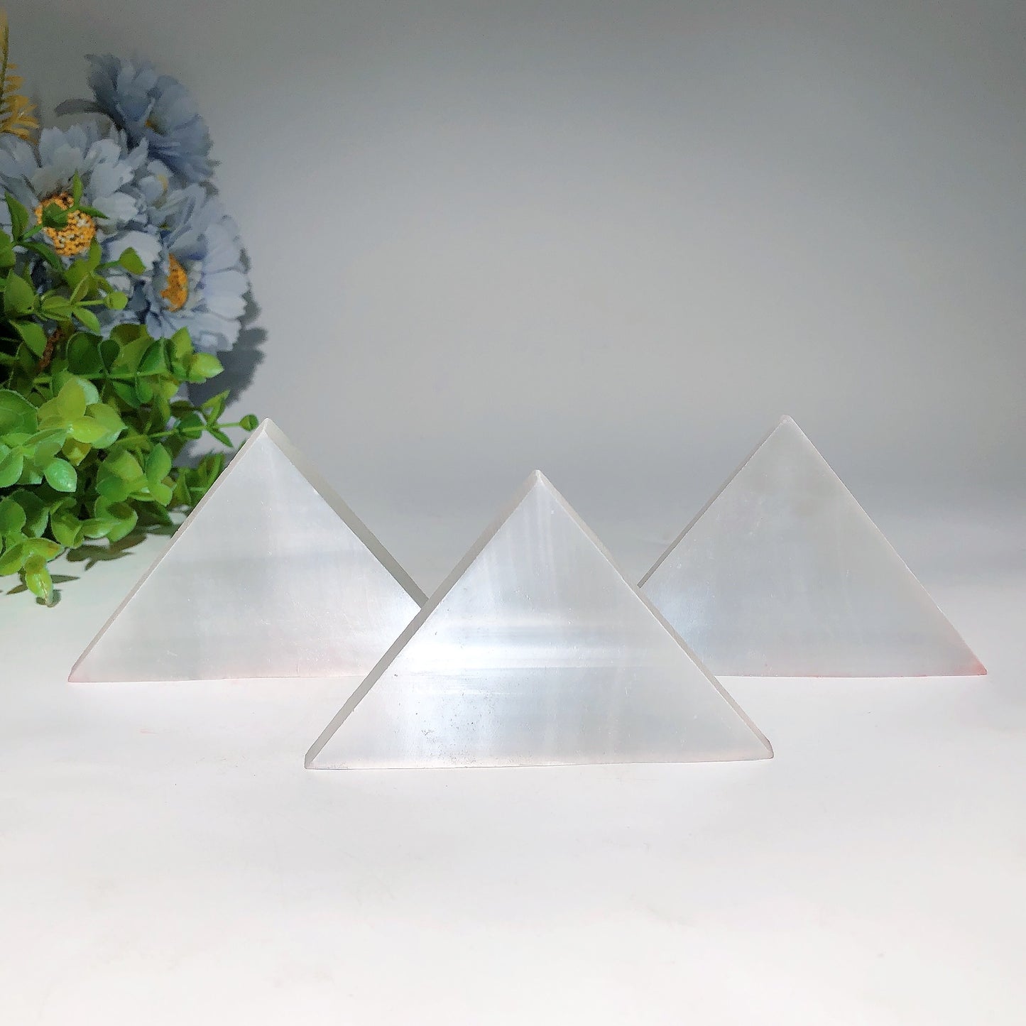 3.8" Selenite Triangle Slab Bulk Wholesale