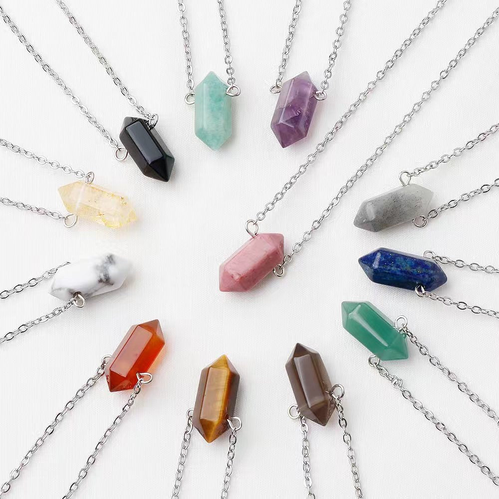 Mixed Crystal DT Point Necklace Crystal Healing Bulk Wholesale