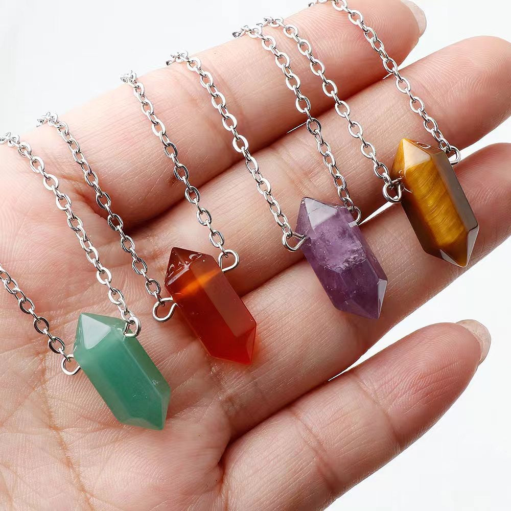 Mixed Crystal DT Point Necklace Bulk Wholesale