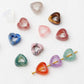 10mm Mixed Crystal Drilled Square Heart Shape for Jewelry DIY Crystal Healing Bulk Wholesale