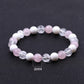 6-10mm Rose Quartz Jade Crack Clear Quartz Mixed Bracelet Bulk Wholesale