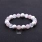 6-10mm Rose Quartz Jade Crack Clear Quartz Mixed Bracelet Bulk Wholesale