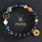 8mm Mixed Crystal Eight Planets Constellation Bracelet