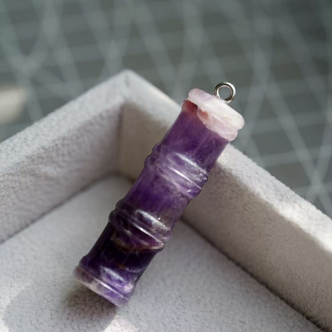 Crystal Bamboo Good Luck Pendant Crystal Healing Bulk Wholesale