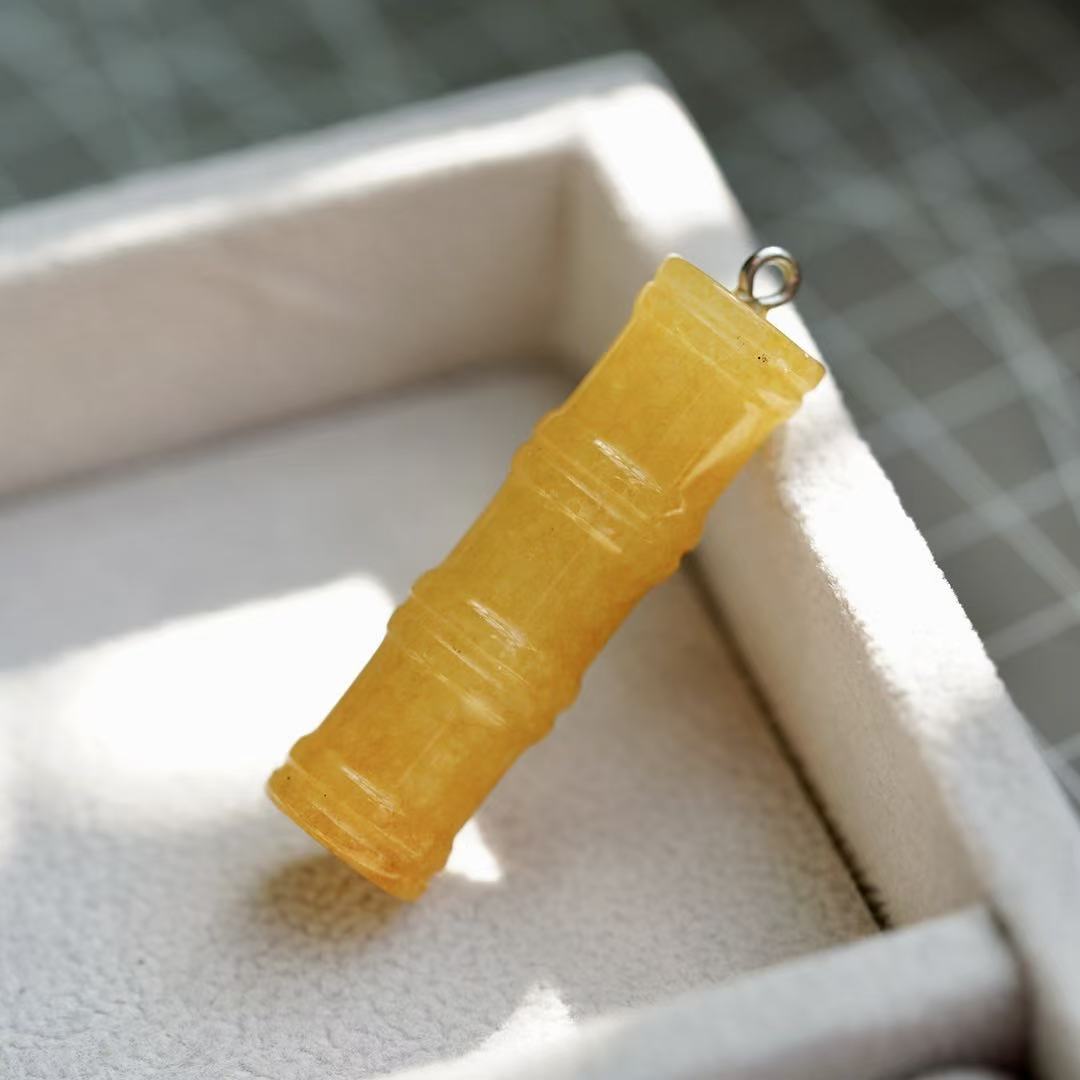 Crystal Bamboo Good Luck Pendant Crystal Healing Bulk Wholesale