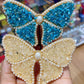 Natural Crystal Chips Butterfly Hairpin Crystal Healing Bulk Wholesale