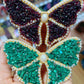 Natural Crystal Chips Butterfly Hairpin Crystal Healing Bulk Wholesale