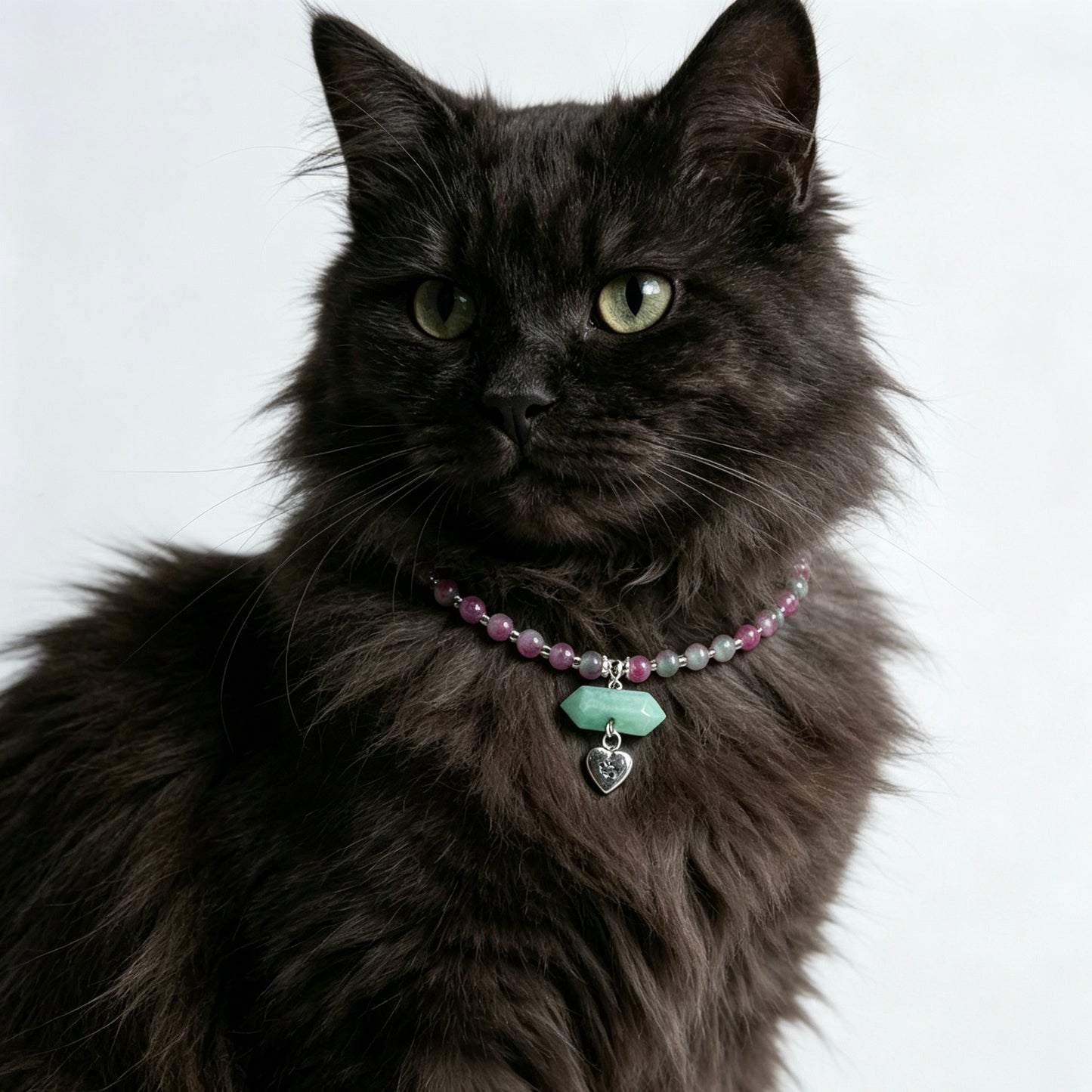 Cat's Eye Pet Collar with Magnet Buckle for Cat Crystal Healing Bulk Wholesale