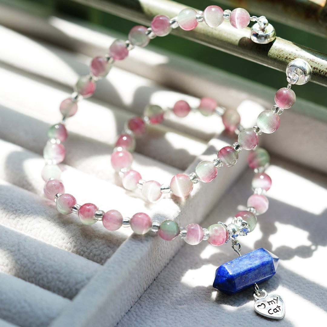 Cat's Eye Pet Collar with Magnet Buckle for Cat Crystal Healing Bulk Wholesale