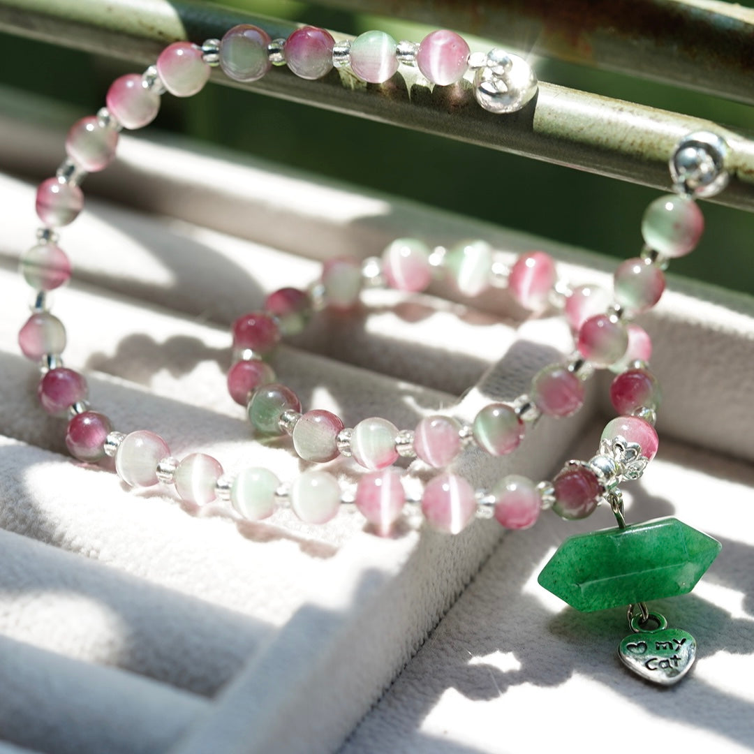 Cat's Eye Pet Collar with Magnet Buckle for Cat Crystal Healing Bulk Wholesale